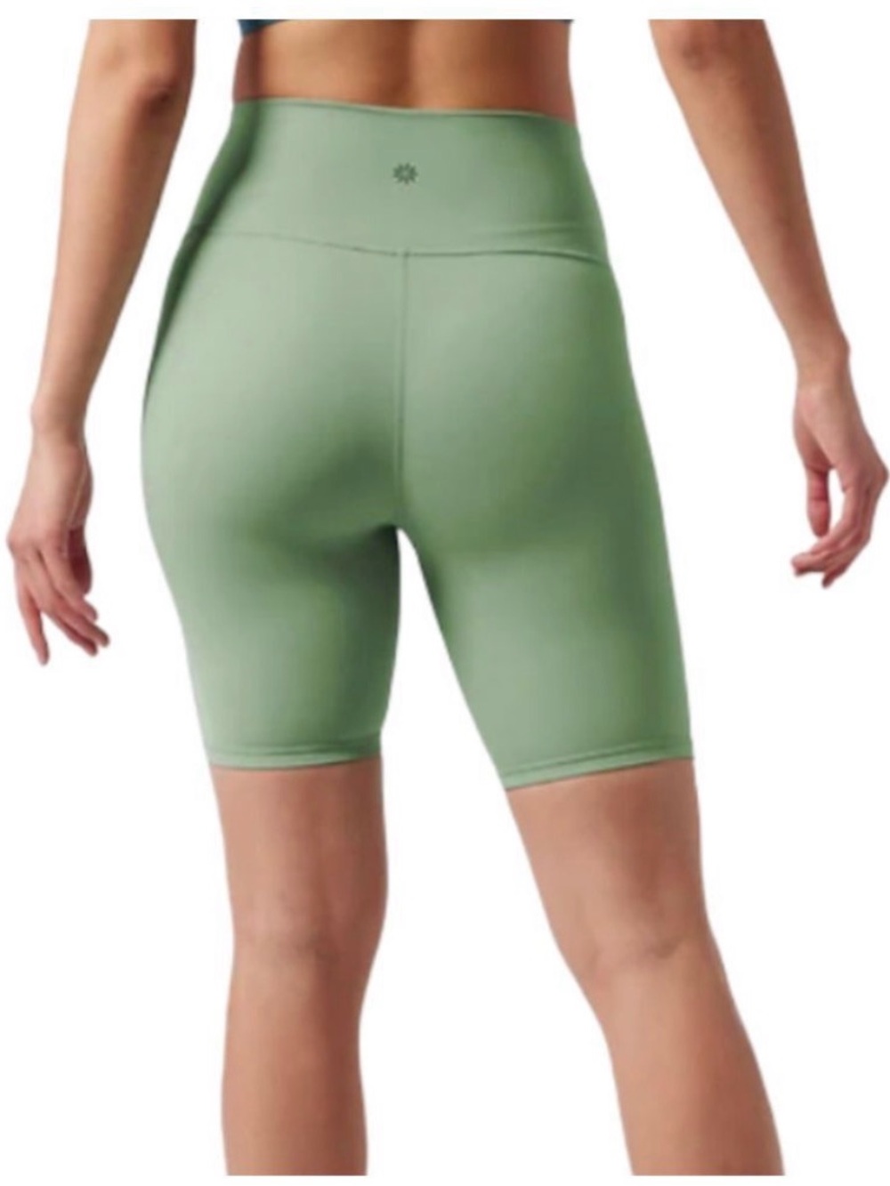 Athleta 7” Women’s High-Waist Mint Green Bike Shorts - Picture 5 of 5